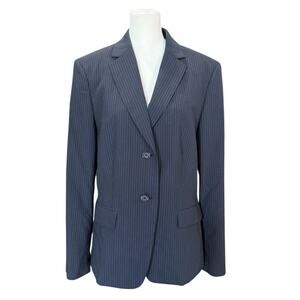 Brooks Brothers 346 Blazer Women's 14 Navy Pin Striped Classic Office Old Money‎